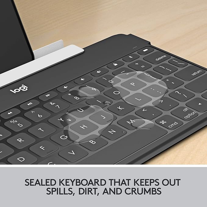 Logitech Keys-to-Go Super-Slim and Super-Light Bluetooth Keyboard for iPhone, iPad, Mac and Apple TV, Including iPad Air 5th Gen (2022) - Blush Pink