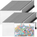 Jetec 32 Pcs Mesh Zipper Bags Toy Storage Bikini Organizer Bag Bolsas Para Guardar Trajes De Baño Waterproof Zipper Reusable Pouch Puzzle Multipurpose for Storage Office(Grey,7.5 x 5 Inch)