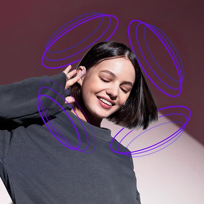occiam Wireless Bluetooth Earbuds Sport Ear Buds Workout Headphones 96H Playback in-Ear Earphones with Earhooks Buit-in Mic Button Control Bass Stereo Headset for Gym Exercise Running Pink