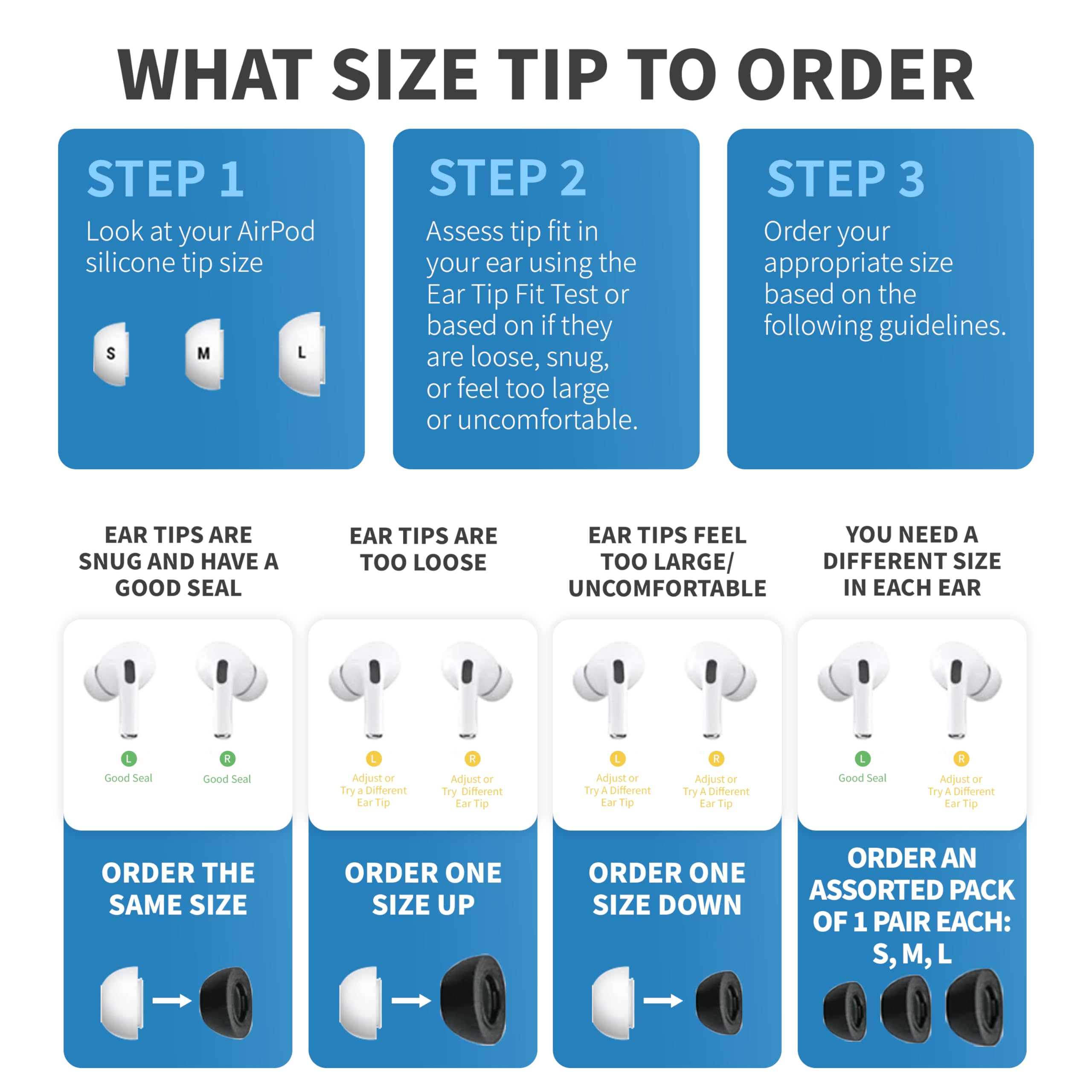 Comply Memory Foam Replacement Ear Tips, Blue, Small (3 Pairs)
