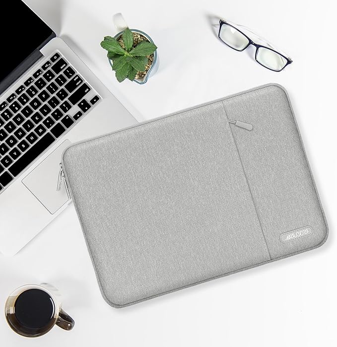 MOSISO Laptop Case 15 inch, 15 inch Laptop Sleeve Compatible with MacBook Air 15 M4 A3241 M3 A3114 M2 A2941 2025 2024 2023,Dell XPS 15,Polyester Vertical Computer Sleeve Bag with Pocket, Gray