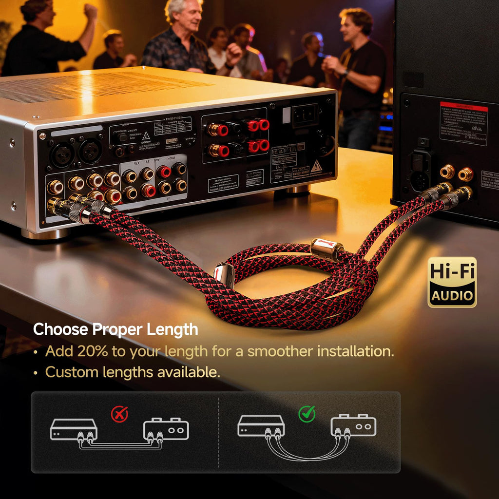 TODN HiFi RCA Audio Cable Shielded Stereo Cord for Audiophile, 1.64ft