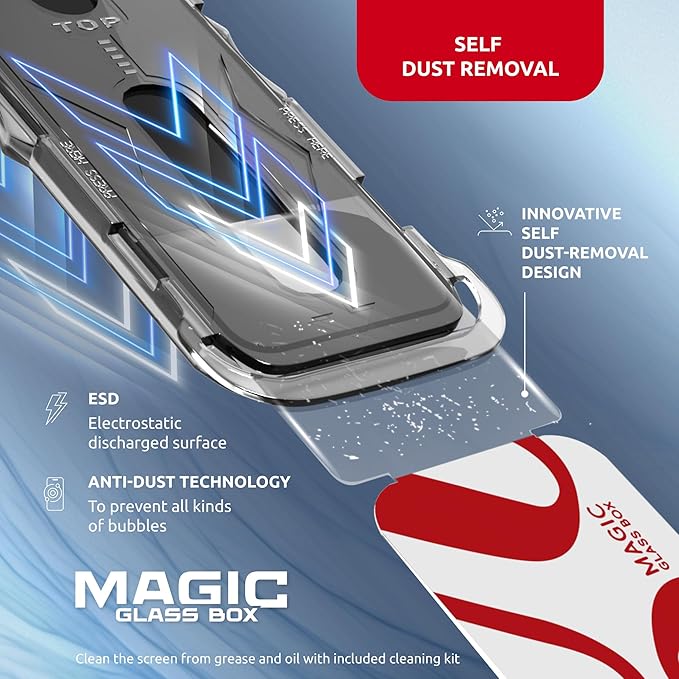 Glass Screen Protector for iPhone 15 Plus – Tempered Glass Screen Protector with Applicator Full Edge-to-Edge Protection, 9H Hardness, Oleophobic Coating - Accessories for iPhone 15 Plus