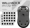 Wallhack UHMW-PE Dot Mouse Skates | Premium Universal Skates for Gaming Mice | Ultra-Smooth Glide on Cloth & Glass Pads | Customize Speed & Control | Durable, Easy to Apply | Black 7mm x 7mm
