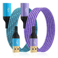 USB Extension Cable 10 FT, 2Pack USB3.0 Extension Cord Type A Male to Female USB Extender High Speed Data Transfer Extender Cord for Keyboard,Mouse,PlayStation,Webcam,Hard Drive,Printer,Flash Drive