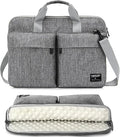 KINGSLONG 14 inch Laptop Bag with Shoulder Strap, Messenger Bag,Slim Computer Carrying Case Notebook Handbag for Men Women Fit for Acer Asus Lenovo HP Toshiba, Gray
