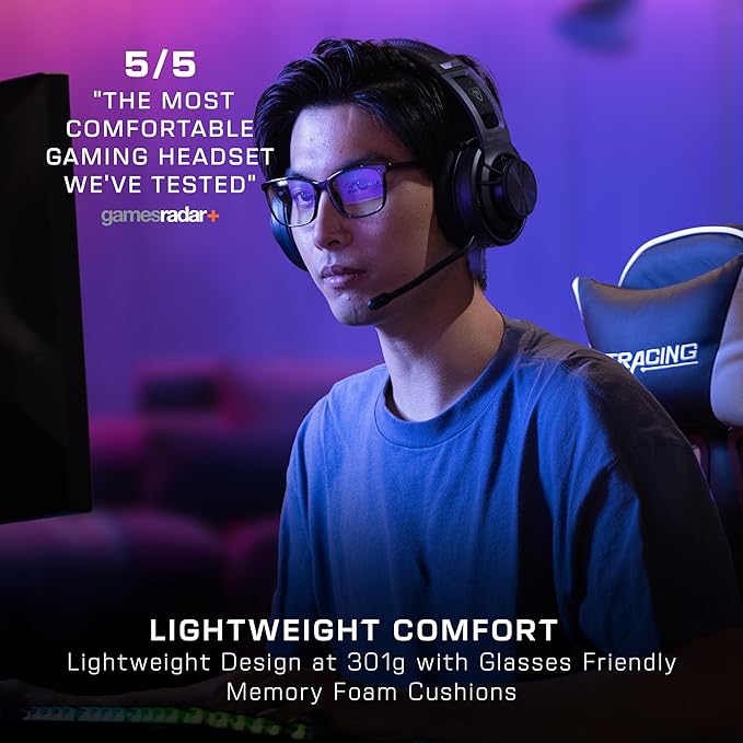 Turtle Beach Atlas Air Wireless Open Back PC Gaming Headset - PC, PS5, PS4, Mobile - 24-bit High-Fidelity Audio, Broadcast Grade Mic, Bluetooth, Floating Earcup, Memory Foam Cushions, 50-Hr Battery