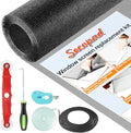 Window Screen Door Repair Kit, 59" x 159" Screen Door Mesh Replacement Kit, Durable Fiberglass Mesh Roll with Tools for Windows Doors Patio and Porch Replacement, Black