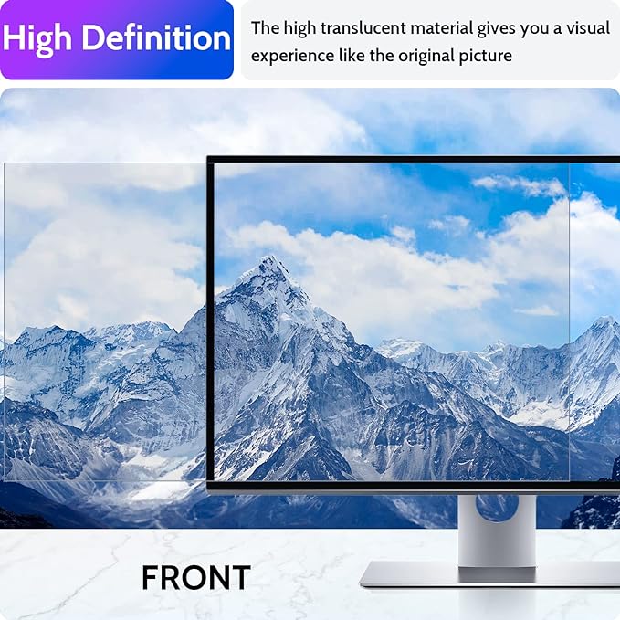 Privacy Screen for Computer Monitor 23.8 Inch 16:9 Aspect Ratio, Anti Blue Light Glare Removable 23.8 in Privacy Screen Filter Protective Film, HD 23.8 Inch Privacy Screen Protector for Monitor