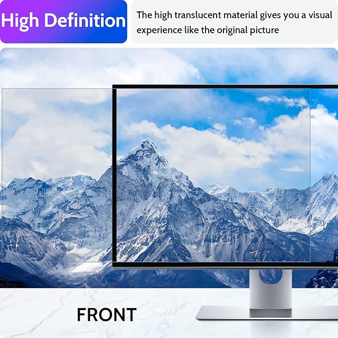 Privacy Screen for Computer Monitor 22 Inch 16:10 Aspect Ratio, Anti Blue Light Glare Removable 22 in Privacy Screen Filter Protective Film, HD 22 Inch Privacy Screen Protector for Monitor