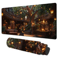 NITAHHHY Large Mouse Pad Old Library Gaming Desk Pad Computer Keyboard Non-Slip Waterproof Mouse Mat with Rubber Base and Stitched Edges Entertainment Office Writing Desk Mat 35.4 x 15.7 Inches