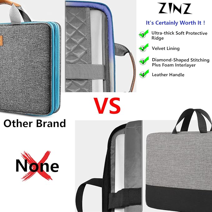 ZINZ Slim Expandable 13 13.3 13.6 14 Laptop Case Sleeve Compatible with MacBook Air/Pro 13-14 M1 M2 M3 2021-2023 Pro/Max,13.5 Surface Laptop 4/3,L01G02