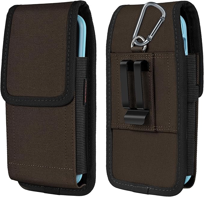 Phone Holster for Belt with Metal Clip and Magnetic Closure Compatible with Galaxy S25/S24/S23/S22/S21/S20 Ultra A16 A26 A35 A36 A55 A56 for Everyday Protection, XL-Coffee