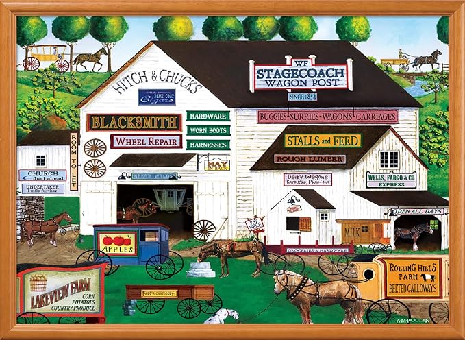MasterPieces - 500 Piece Jigsaw Puzzle, Large EZ Grip Shapes, Free Wheeling, Fun for Adults, Seniors, Family, Kids, 19.25" x 26.75"