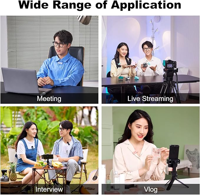 GODOX 【2025 Latest Model】 Movelink Mini UC KIT 1 Wireless Microphone System, 2.4GHz Lavalier Mic 100m(328ft.) Range with Charging Case for Android, Camera, Vlogger, Youtuber, Interviewer(Pink)