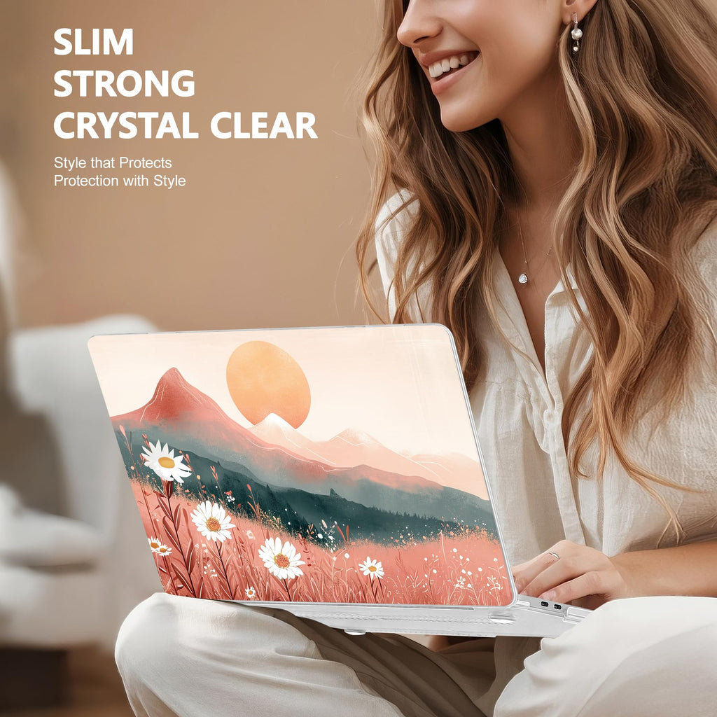 Lepeoac for MacBook Pro 16 inch Case 2019 2020 Release Model A2141, Plastic Hard Shell Cover with Keyboard Cover & Screen Protector for MacBook Pro 16 inch with Touch Bar & Touch ID, Mountains