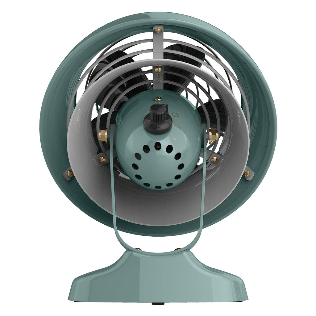 Vornado VFAN™ Mini Classic Vintage Metal Desk Fan, 2-Speed, Adjustable Tilt, Personal Air Circulator for Bedroom, Office, Dorm Room, Portable Quiet, Vintage Green