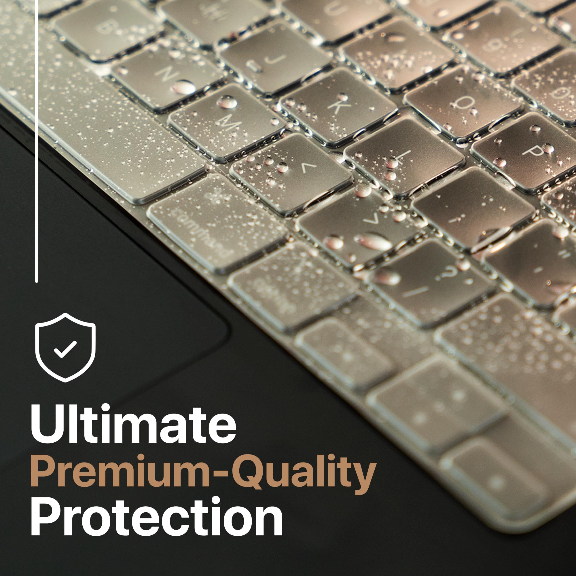 Kuzy Clear Premium MacBook Pro Keyboard Cover 14"/16" 2026-2023 M5-M1 Pro/Max - MacBook Air 13/15" Keyboard Cover- A3240 A3241 A3401 A3403 A3114 A3113 - US Layout TPU, Clear
