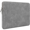 RAINYEAR 11 Inch Laptop Sleeve PU Suede Leather Case Padded Cover, Gray