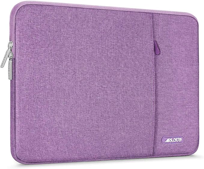 MOSISO Laptop Case 13 inch, 13 inch Laptop Sleeve Compatible with MacBook Air M4 M3 M2 M1 2025-2018 / Pro M2 M1 2025-2016, Polyester Vertical Computer Sleeve Bag with Pocket, Light Violet