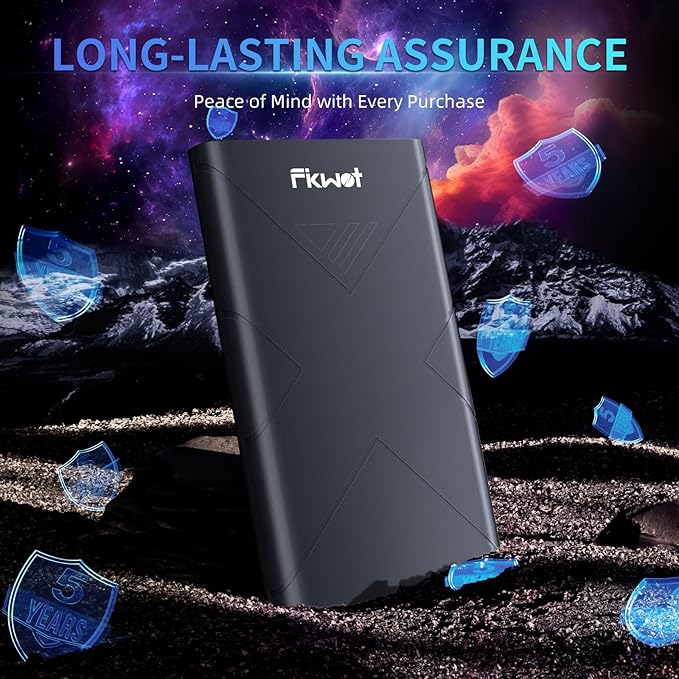 500GB External SSD, Portable SSD, Up to 2000MB/s, USB 3.2 Gen2x2 External Solid State Drives, Compatible with Smart TV, PS5/PS4(Pro), iPhone 15/16, Xbox, Mac & Windows and Other Devices(FP80)