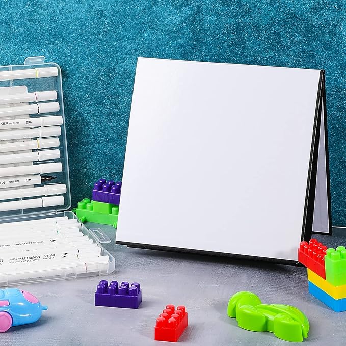 Zhanmai 10 Pcs Blank Game Board 18 x 18 Inches Quad Fold Dry Erase Make Your Own Game Board Folding Cardboard for School Classroom DIY Games Entertainment Activities