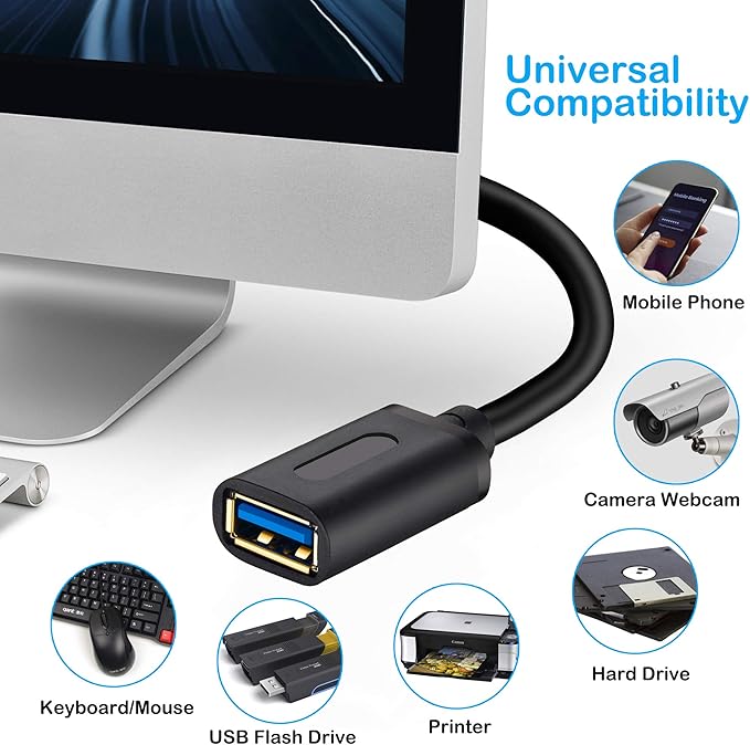 Tan QY USB 3.0 Extension Cable 1.5Ft, USB 3.0 High Speed Extender Cord Type A Male to A Female for PlayStation, Xbox, USB Flash Drive, Hard Drive, Card Reader,Scanner,Printer,Keyboard (1.5Ft-2Pack)