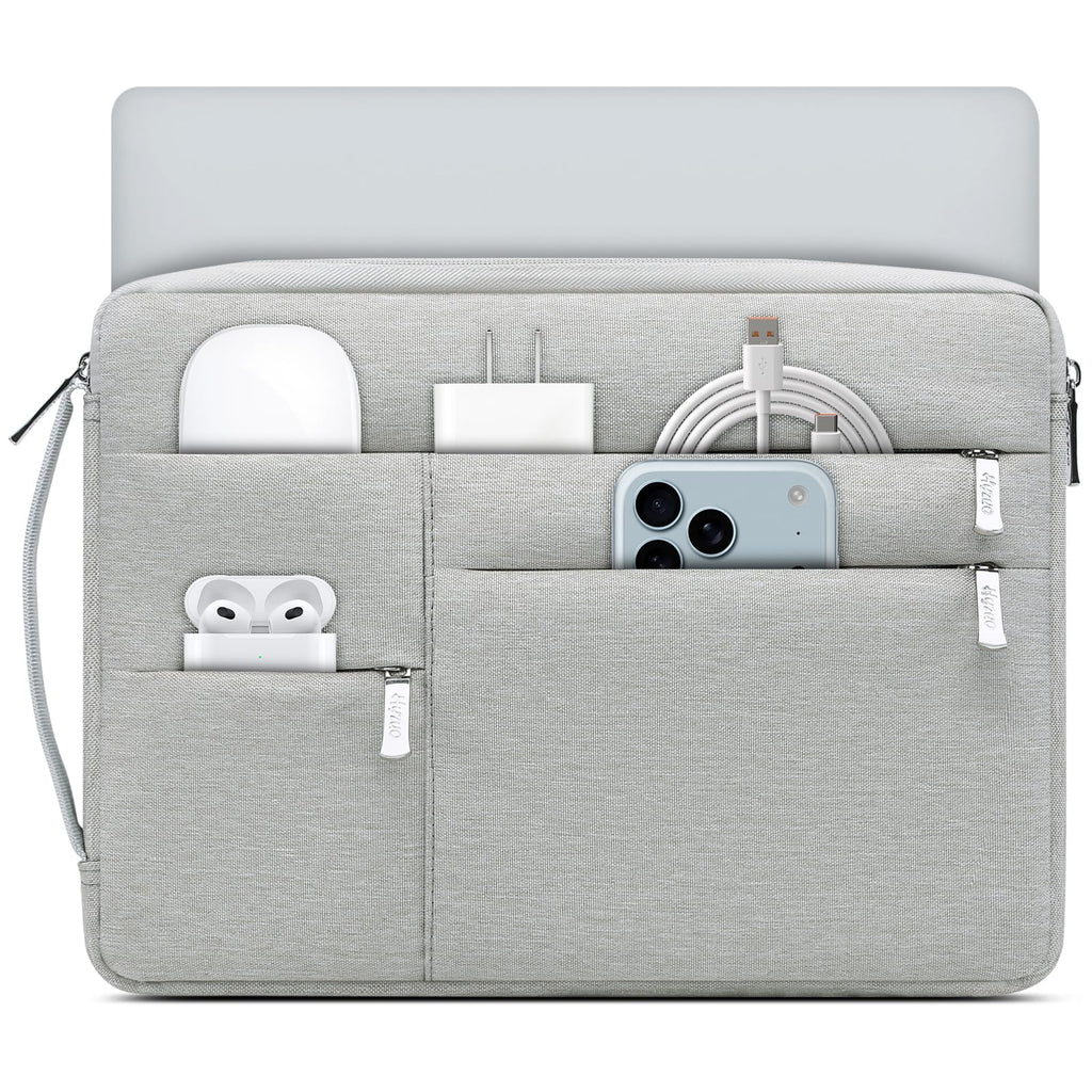 HYZUO 13.3-14 Inch Laptop Case Sleeve Bag for MacBook Pro 14 M5, Light Gray