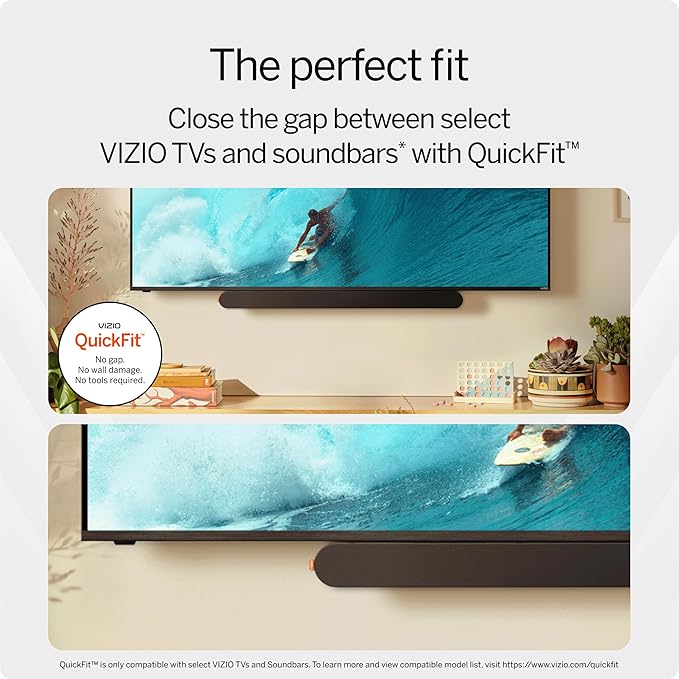 VIZIO 2.1 Soundbar, Wireless Subwoofer w/Dolby Atmos & DTS:X, Bluetooth Speaker, QuickFit™ Compatible – SV210M-08 (New, 2024 Model)