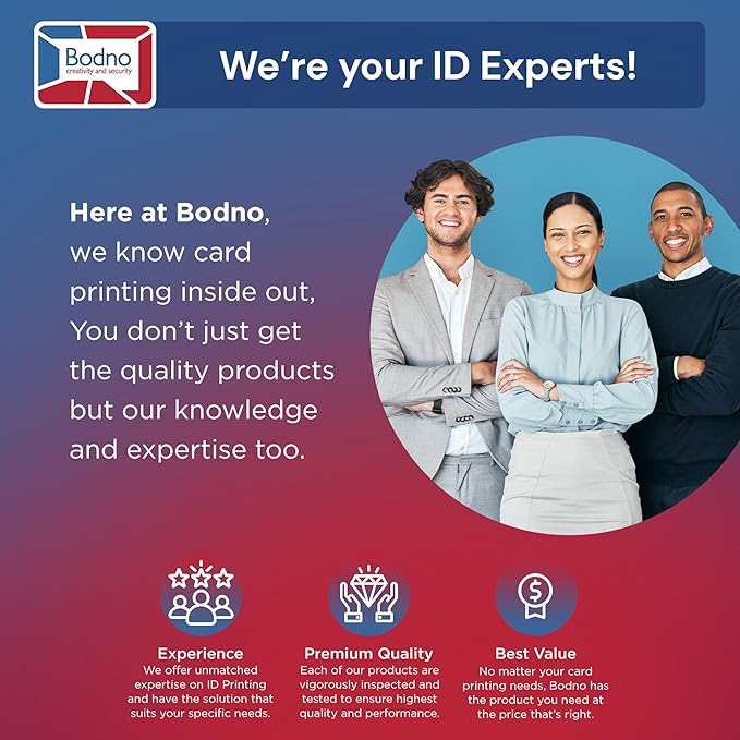 Bodno Magicard 400X Single Sided ID Card Printer & Complete Supplies Package ID Software - Gold Edition