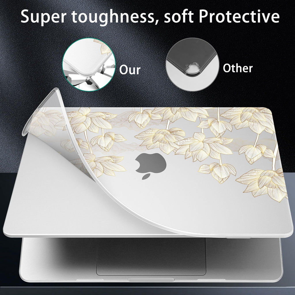Lepeoac Case for 2026-2021 MacBook Pro 16-inch M5/M4/M3/M2/M1, Lotus