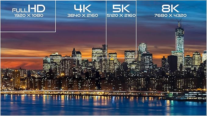 HDMI 2.1 Certified Cable Supports 10K 8K @60Hz and 4K @120Hz Compatible with All TVs, BluRay, Xbox Series X, PS5 (10 Feet)
