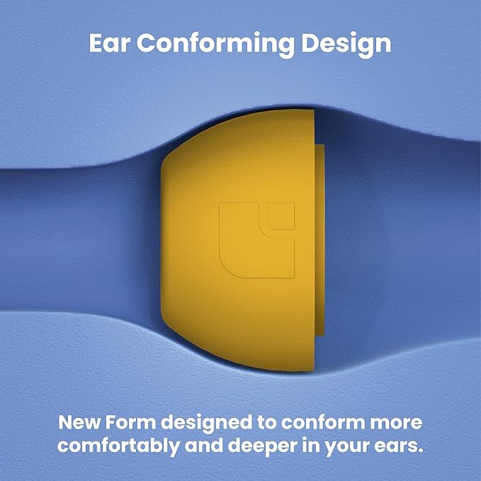 Foam Masters Ultra-Premium Memory Foam Ear Tips for AirPods Pro 1st & 2nd Gen | 3 Pairs | Black Magic Ver 6.0 | Secure | Comfort | Better Noise Cancel | Replacement Buds – Orange, Small