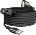Itramax USB On Off Switch Cable 3.3FT,Inline USB Power Switch USBA Male to Female Extension Cord with Switch Upgraded Toggle Cable for PC,TV,Carplay,LED Strip,Desk Lamp,Fan,Light