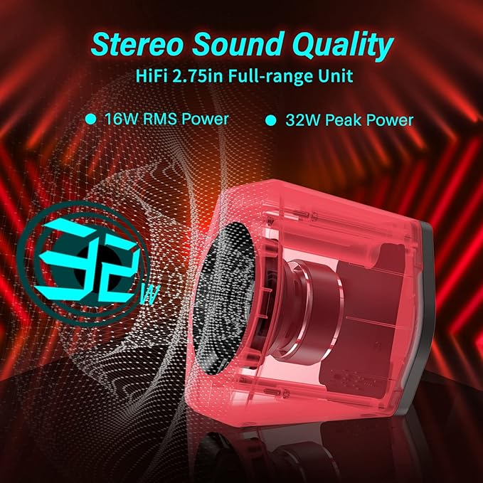 Edifier G2000 32W PC Computer Speakers for Gaming Desktop PC Laptop Mac Computer Woofer Speakers Bluetooth USB 3.5mm AUX Inputs RGB Lights Multimedia Speakers Red