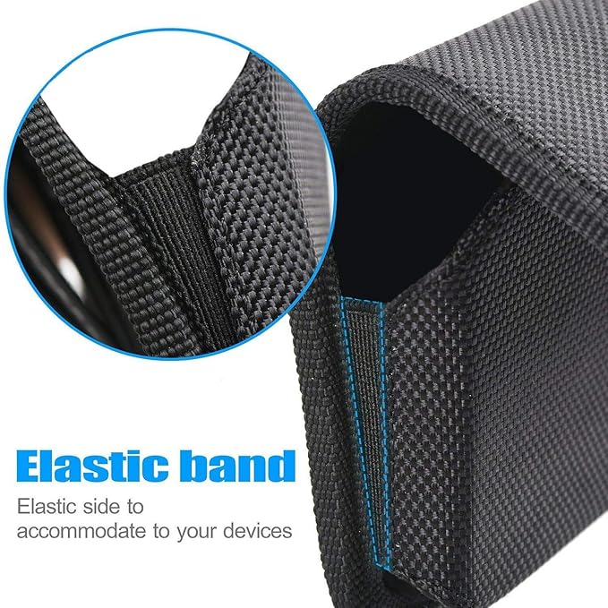 AH Military Grade Horizontal Cell Phone Pouch Clip Cell Phone Holder for Belt Loop for iPhone 13 Max 12 Pro Max 14 Max 14 Max Plus, S20 Plus Nylon Phone Carrier Holster Fits Cell Phone (Large)