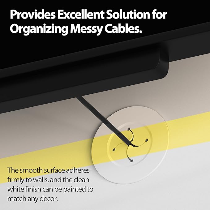 Cord Hider for Wall Mount TV, in Wall Cable Management Kit for Large Capacity, Wall Cable Hider Behind The Wall, Cable Raceway White Includes Hole Saw Dril Attachment - 2 Pass Locking Brackets