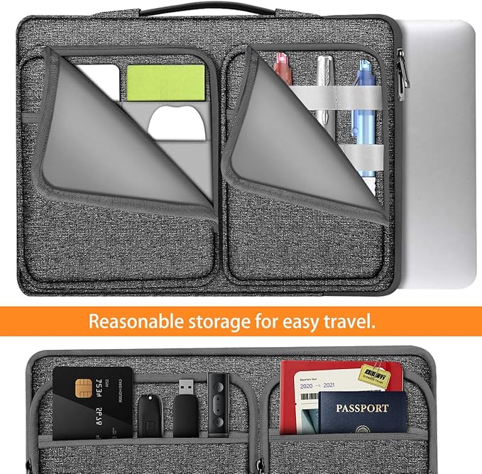 ZINZ Laptop Case 15 15.6 16 inches Sleeve Slim Briefcase Spill-Resistant Handbag for Most Popular 15" 15.6" 16" Notebooks，G01Y01