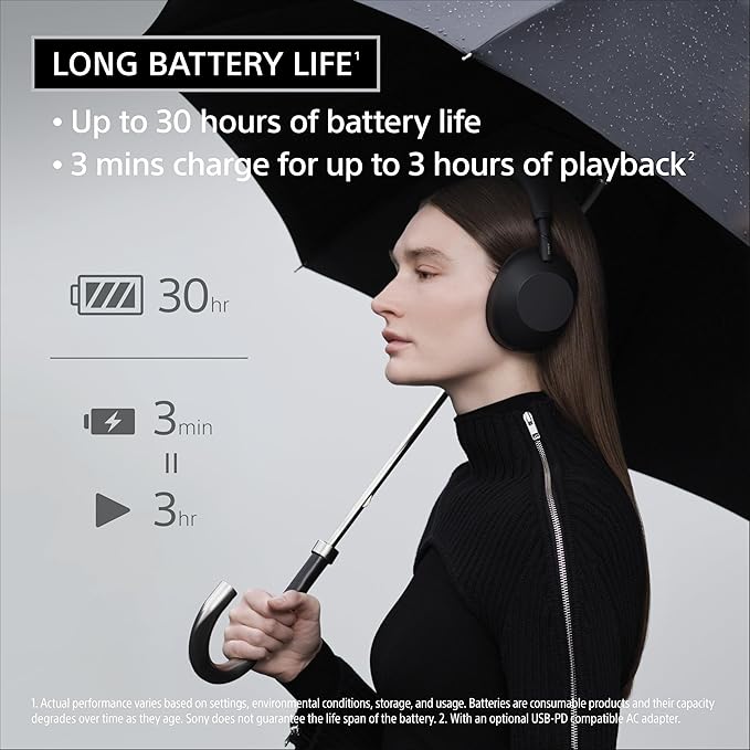 Sony WH-1000XM6 The Best Wireless Noise Canceling Headphones, HD NC Processor QN3, 12 Microphones, Adaptive NC Optimizer, Mastered by Engineers, Studio-Quality, 30-Hour Battery, Midnight Blue