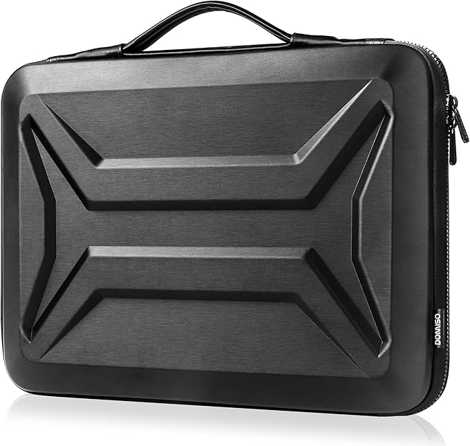 DOMISO 14 Inch Laptop Case Shockproof Sleeve Waterproof Hard Shell Protective Cover for Business & Travel, Fits 14" Lenovo ThinkPad/Dell XPS/HP Pavilion/Macbook Pro (Black)