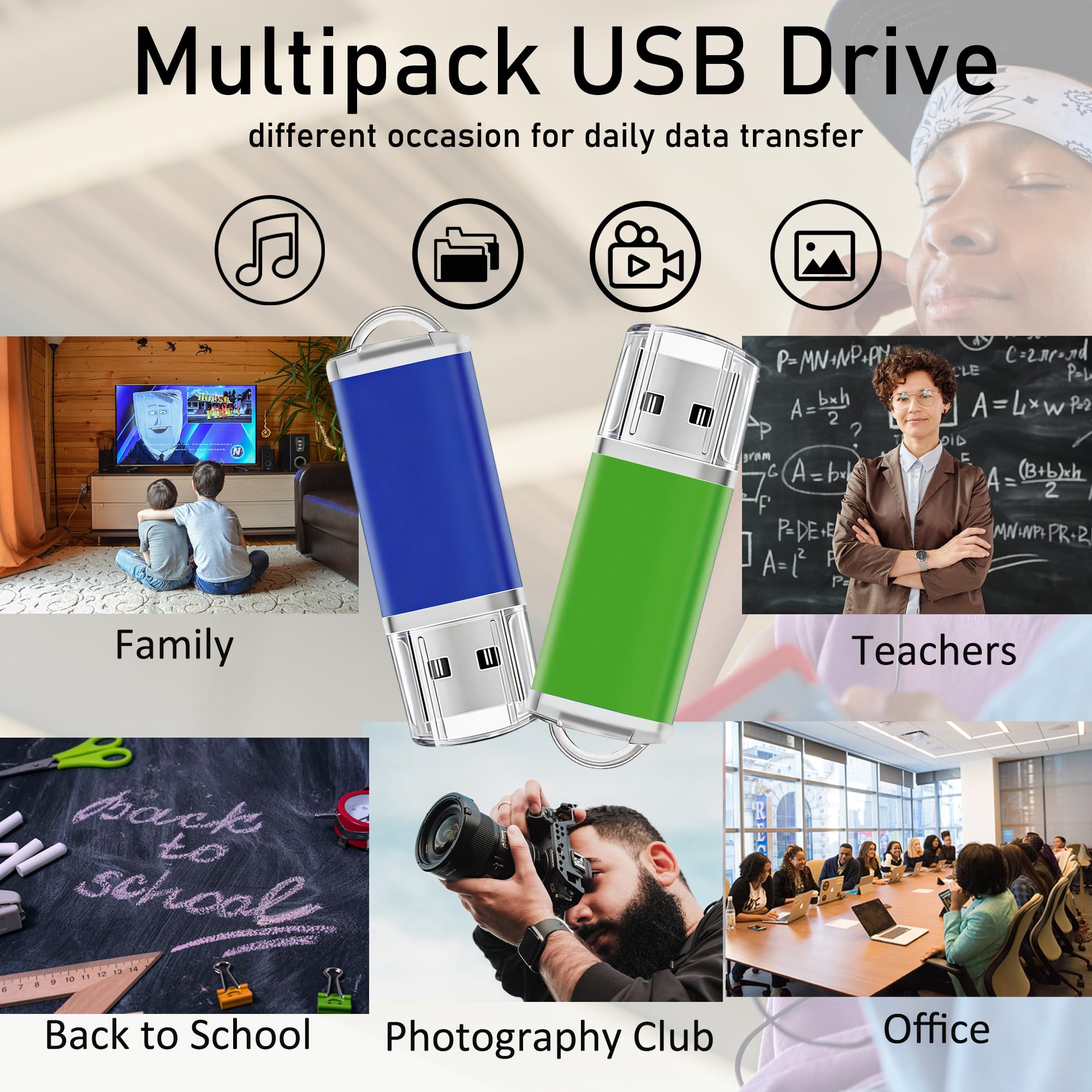 2GB USB Flash Drive 20 Pack Nicepicten Bulk USB Stick 2.0 Jump Thumb Drive
