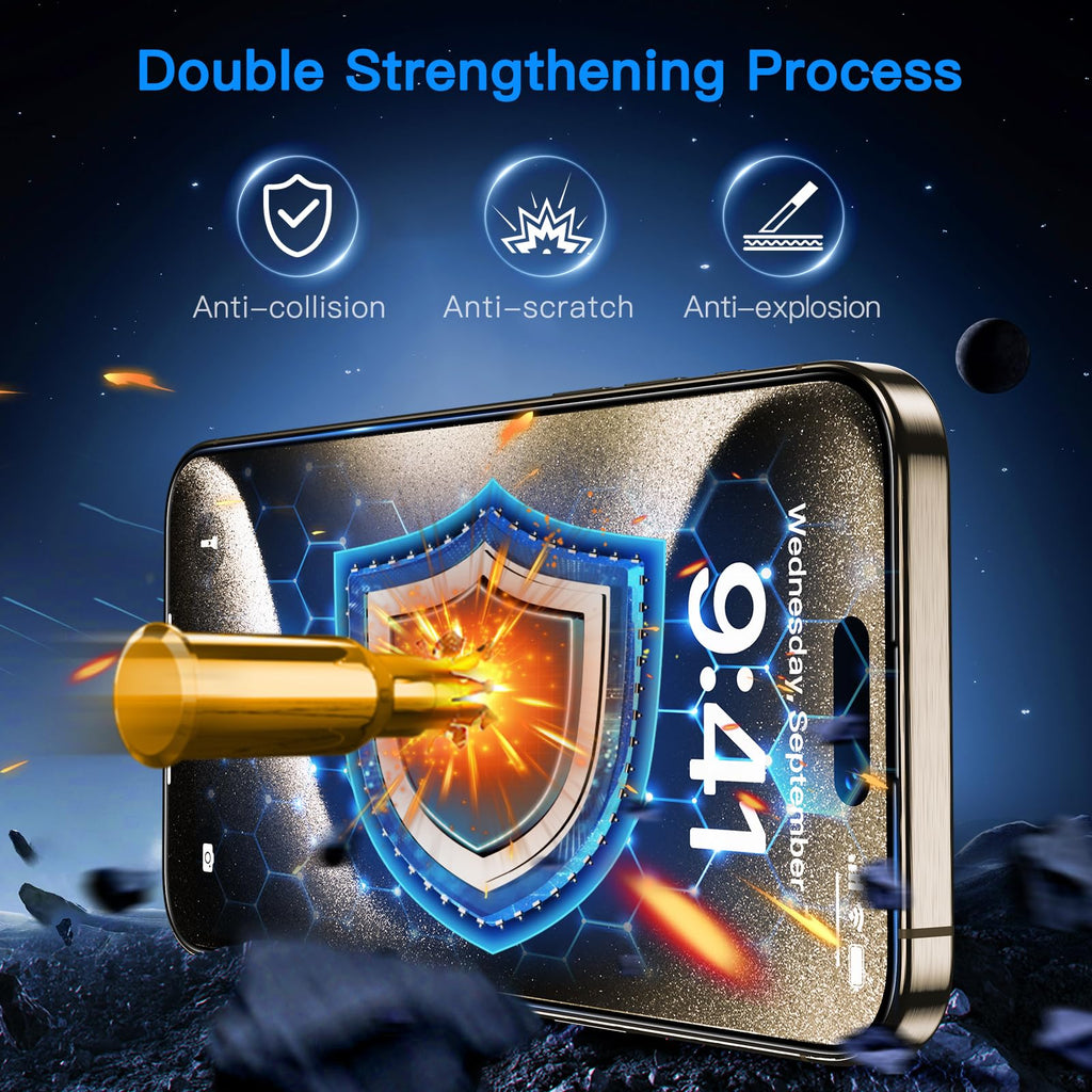 Uyiton Anti-Blue Light for iPhone 15 Pro Screen Protector
