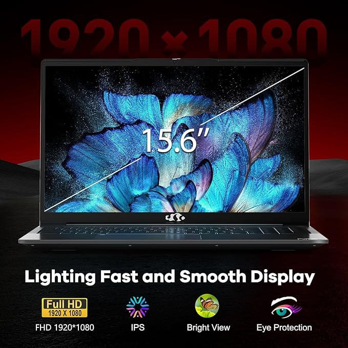 NIMO 15.6" IPS FHD-Gaming-Laptop, AMD Ryzen 5 6600H 6-Cores 660M GPU 64GB DDR5 RAM 2TB SSD(Beat i7-1165G7, Up to 4.5GHz) Computer with 100W GaN Type C Fingerprint Backlit Keyboard Win 11