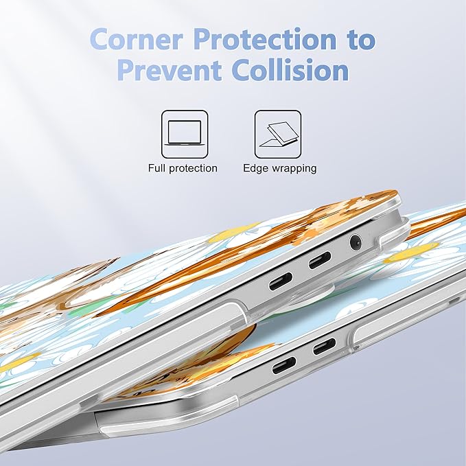 for MacBook Pro 16 inch Case 2019 2020 Release Model A2141, Plastic Hard Shell Cover with Keyboard Cover & Screen Protector for MacBook Pro 16 inch with Touch Bar & Touch ID, Cute Corgi Dog