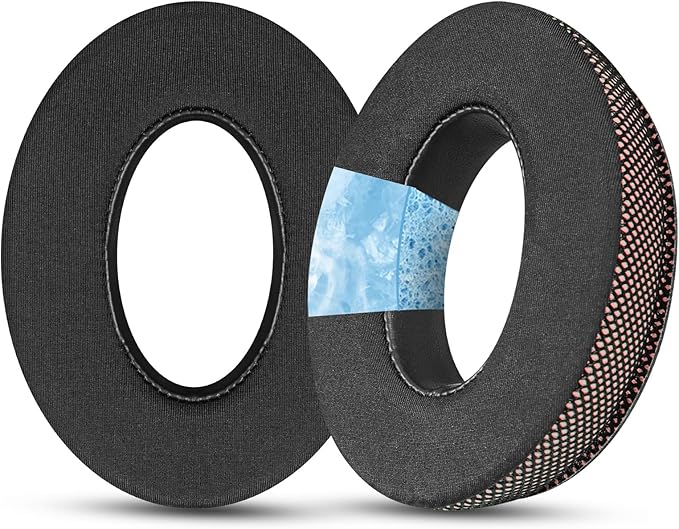 Ice Gel Headphones Replacement Ear Pads for Bose qc45 Replacement Ear Pads - qc35&qc35 ii Replacement Ear pads/qc25 Replacement Ear Pads - Black/Orange