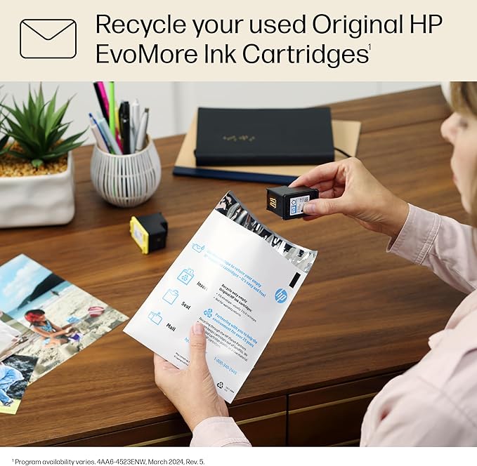 HP 936e EvoMore High Yield Cyan Ink Cartridge | Works OfficeJet 9120 Series, OfficeJet Pro 9100 Series, OfficeJet Pro Wide Format 9700 Series | Carbon Neutral | 4S6V3LN