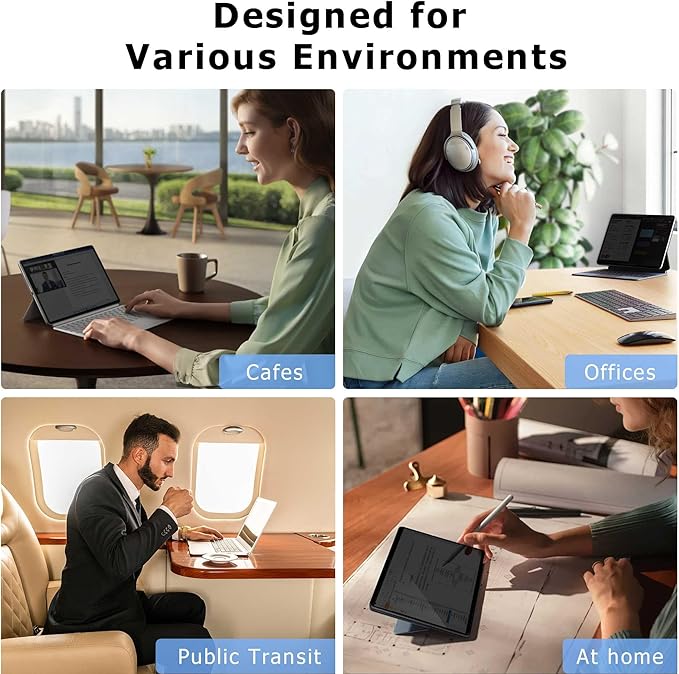 Megoo Magnetic Privacy Screen Protector for Surface Pro 12 inch (2025)– Removable, Anti-Spy, Anti-Glare, Easy Install, Blue Light & UV Blocking