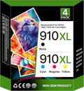 910XL Ink Cartridges for HP Printers (4 Pack) Replacement for HP 910XL Ink Cartridges Combo Pack Use for OfficeJet 8010 8020 Series, Pro 8020, 8030 Series Printer | Black Cyan Magenta Yellow