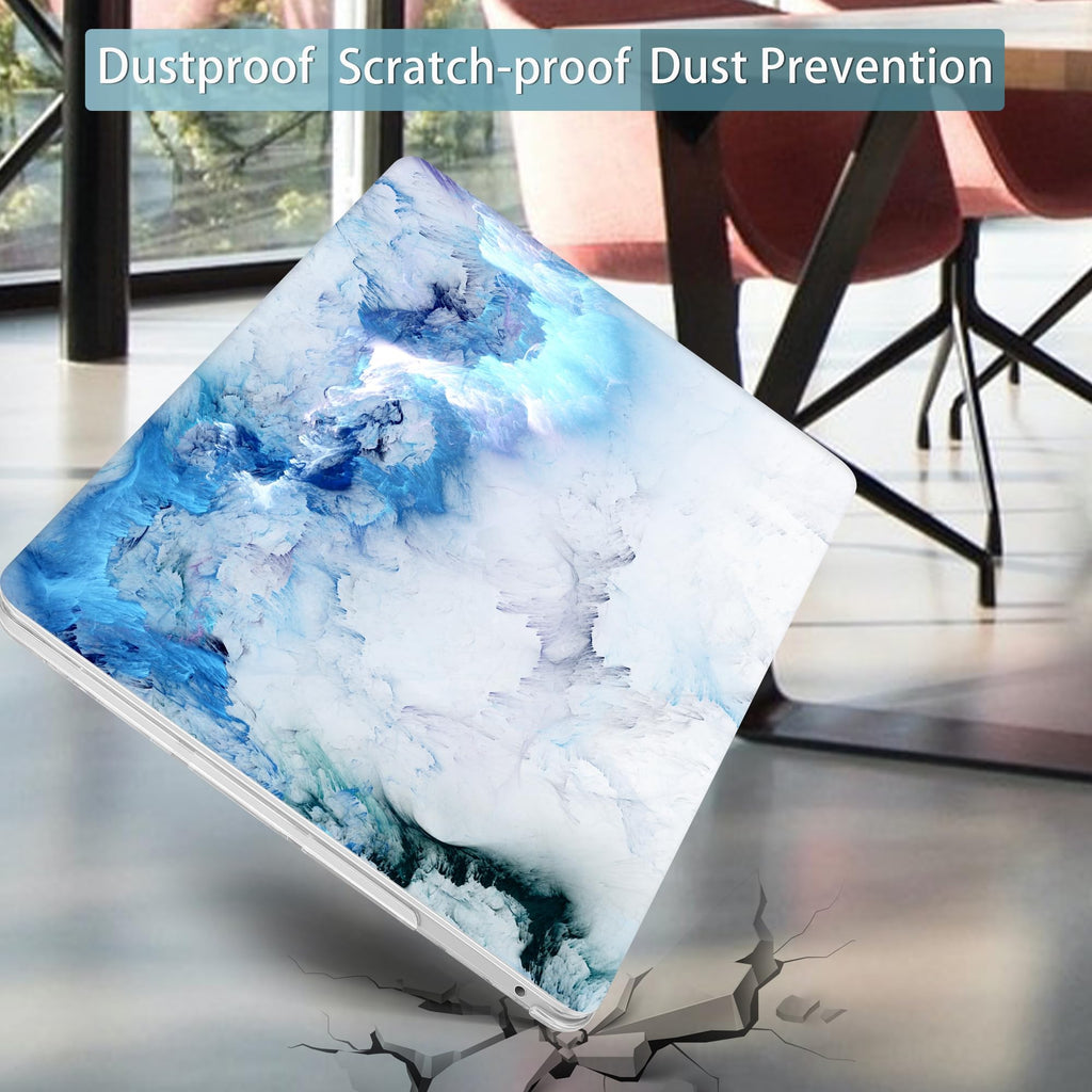 Mektron for MacBook Air 13 Case A1466/A1369 (2010-2017 Release), Snap-on Plastic Hard Shell Cover for MacBook Air 13.3 inch with Keyboard Cover,Cloud & Lightning