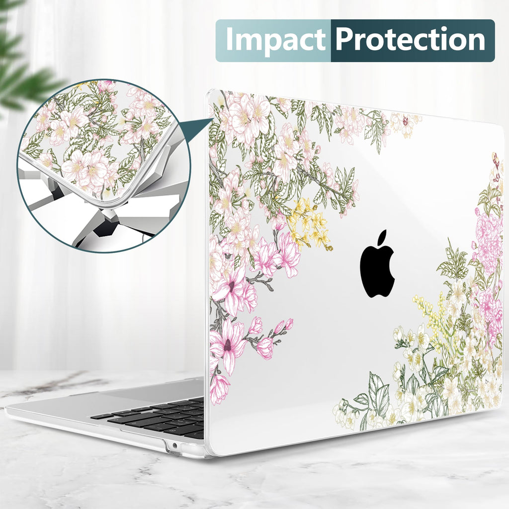 TWOLSKOO Compatible with MacBook Air 13 inch Case M5 2026 M4 2025 M3 M2 2024-2022 A3449 A3240 A3113 A2681, Plastic Hard Shell & Keyboard Cover for MacBook Air 13.6 inch Case, Mobilnoe